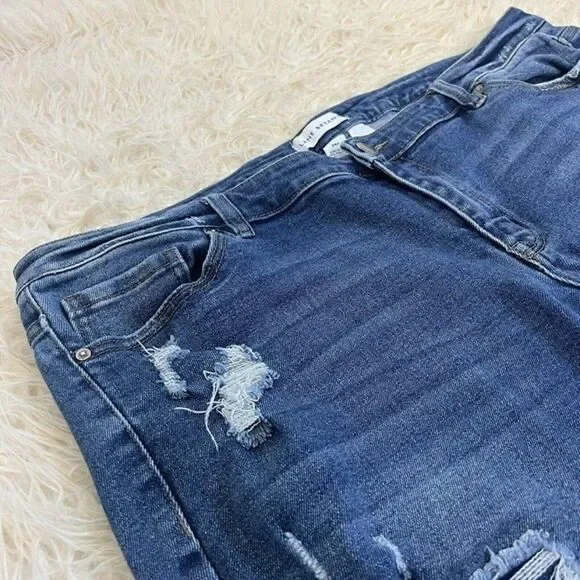 Lane Bryant Flex Magic Waistband Mid Rise Skinny Curvy Jean Size 24P Distressed - Picture 8 of 10